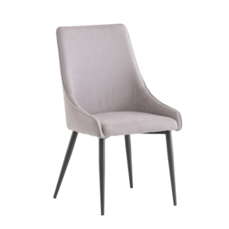 Rimini Dining Chairs (Pair) - Grey Fabric