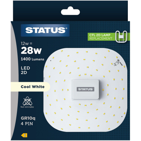 Status 12w LED 2D Warm White 4 Pin Bulb
