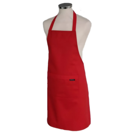 Downview Plain Dyed Red Apron
