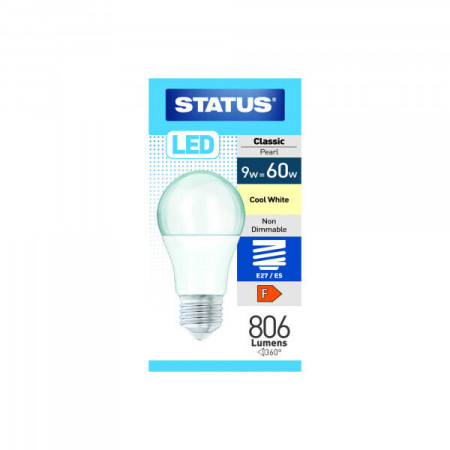 Status 60w LED ES Pearl Cool White Bulb