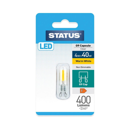 Status 40w LED G9 Warm White Bulb