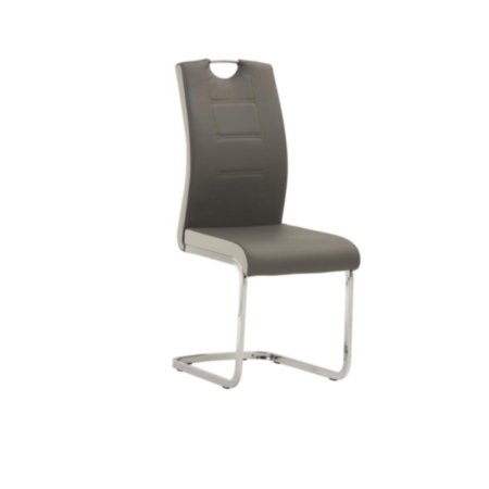 Venice Dining Chairs (Pair) - Grey/Light Grey 